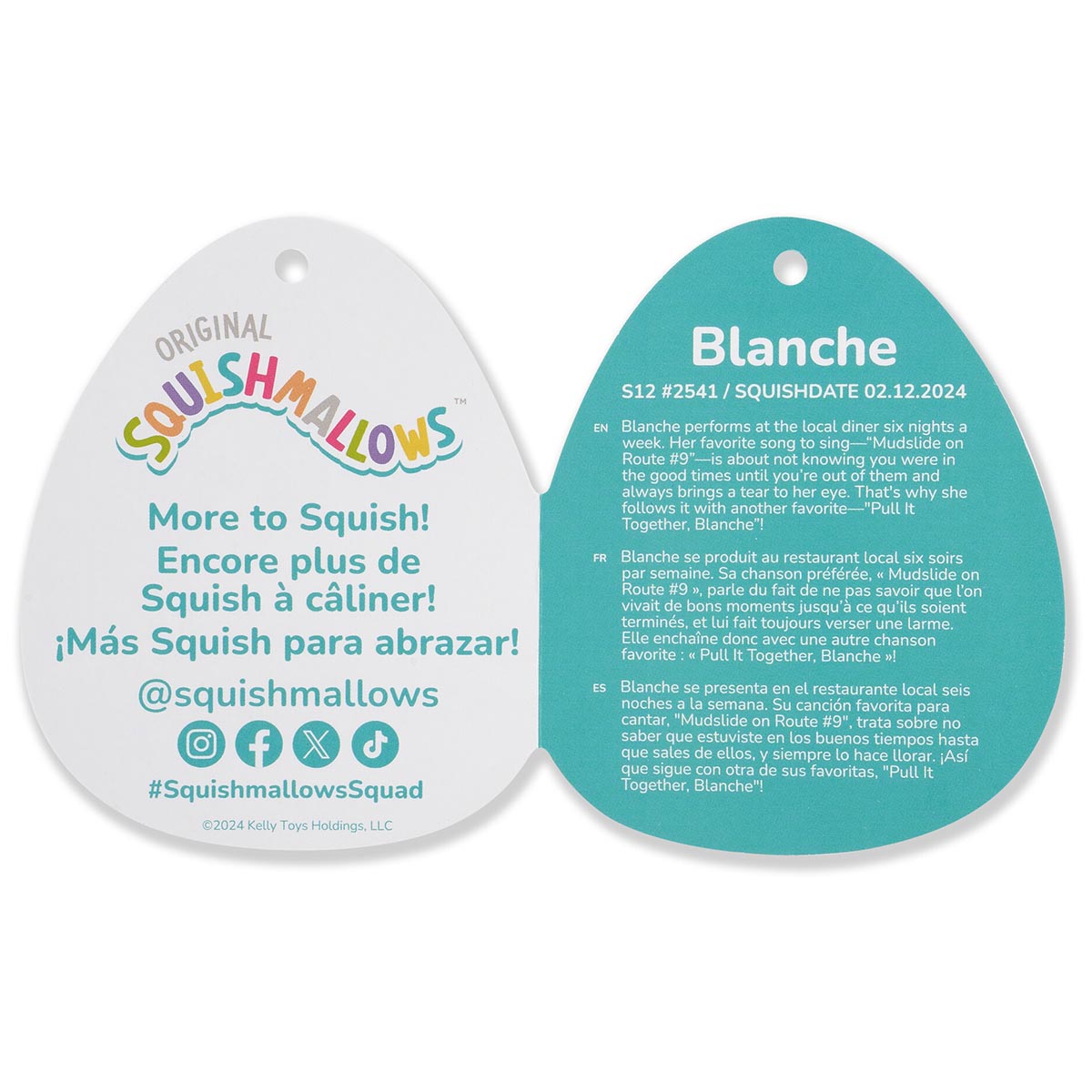 12-Inch Blanche the Cream and Purple Possum